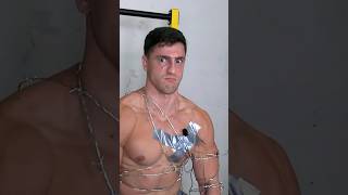 Powerlifting Wrapped In BARBED WIRE... #powerlifting #fitness #bodybuilding