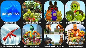 NEXTBOTS IN PLAYGROUND MOD ALL LIN GANG MELON FAMILY,LABUBU,SANDBOX IN SPACE, GMOD ITALIAN BRAINROT