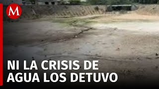En Veracruz: Ayuntamiento seca la laguna para evento de motocross, dejando morir animales
