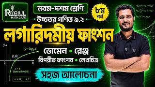Class 9-10 Higher Math 9.2 | লগারিদমীয় ফাংশন | ডোমেন ও রেঞ্জ লগের বিপরীত ফাংশন ও লেখচিত্র |