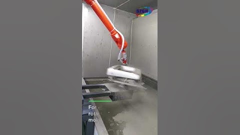 SZGH spraying robot applied to rotary coating of injection molded parts