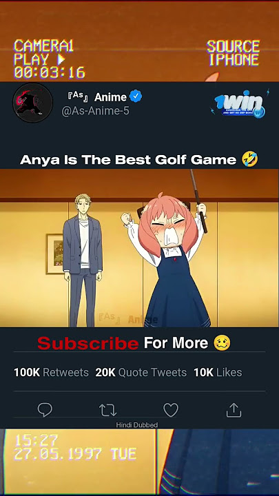 ｢Anya Is The Best Golf Game 🤣｣ - Spy X Family Funny moments 😂 #anime #anya #spyxfamily #shorts