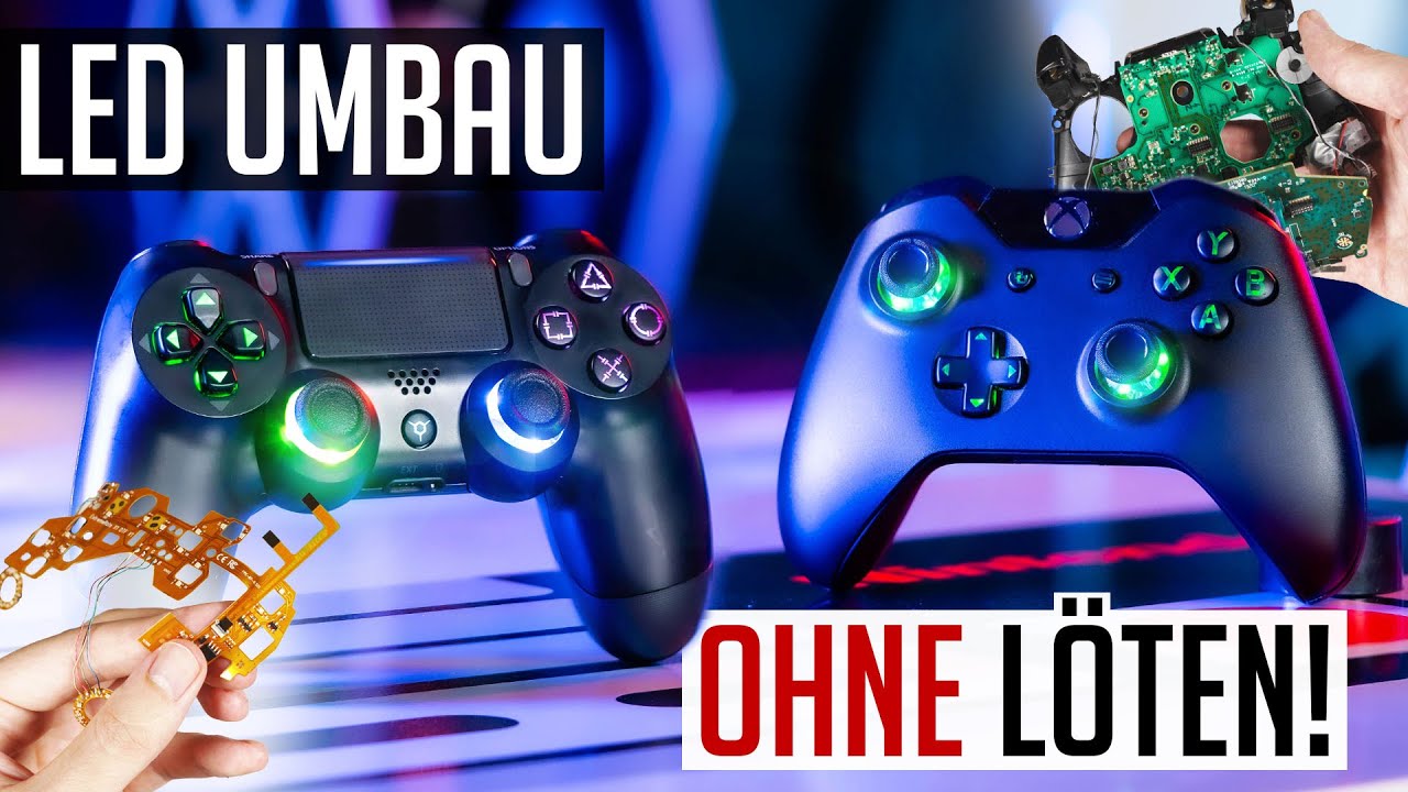 LED Umbau OHNE LÖTEN! | DUALSHOCK 4 | XBOX ONE Controller