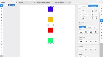 How to use the arrange, distribute, and align tools in Boxy SVG