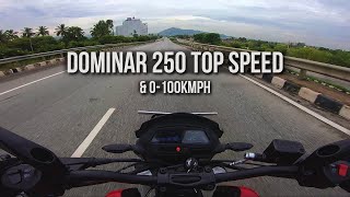 Bajaj Dominar 250: 0-100 Kmph Sprint Time & Top Speed On Video