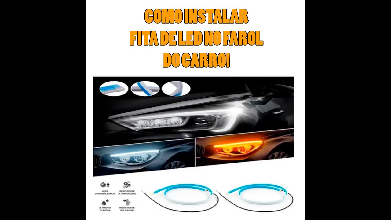 INSTALANDO FITA DE LED DRL NO FAROL PASSO A PASSO (EFEITO START + SETA SEQUENCIAL)