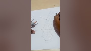 Auxiliary view of Hexagonal pyramid