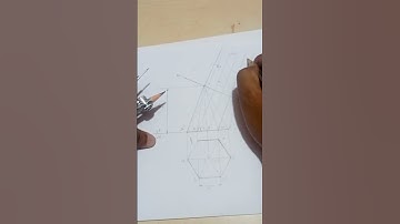 Auxiliary view of Hexagonal pyramid