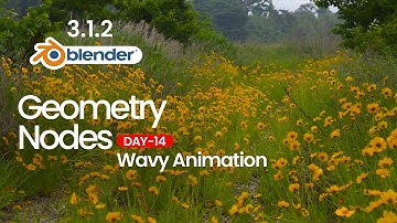 Day 14- Learn How to Make Realistic Wavy Animation using Geometry Nodes in Blender 3d - Avtar Dohla