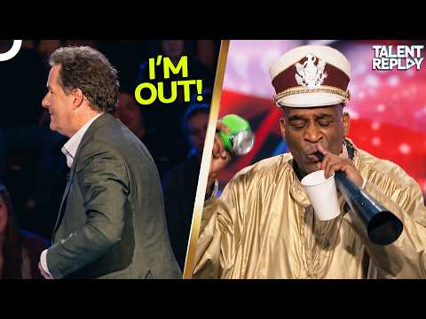 Piers Walked Off the Stage During This Audition | The Paper Horn Man | America's Got Talent