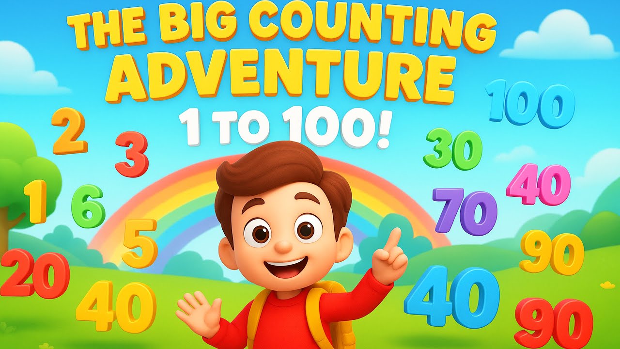 The Big Counting Adventure 1 to 100 | Fun 3D Cartoon Learning for Kids | Preschool Numbers Song