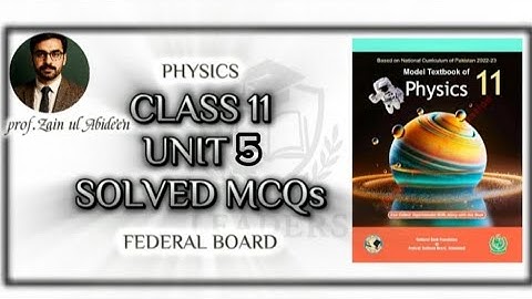 Solved MCQs | Chapter 5: Work & Energy | Class 11 Physics | Federal Board #mcqs #unit5