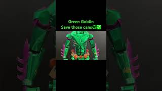 Green Goblin using Sprite cans♻️ #recycle #spiderman #marvel