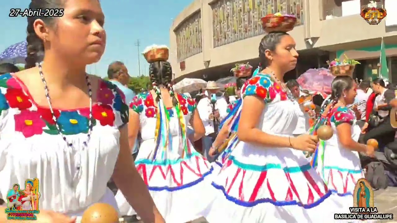 27, de Abril, de 2025,  en La Basílica, de Guadalupe, ciudad, de México, Las, inditas santa Cecilia,