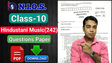 NIOS Hindustani Music(242) Q.P