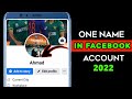 How To Make One Name Facebook Account | Single Name in Facebook 2022