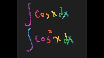 Integral of cos(x) and cos^2(x)
