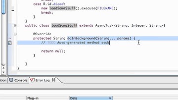 Android Developing Applications Tutorial   101   Async Task class to load stuff