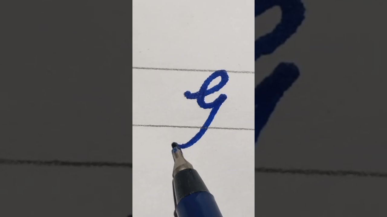How To Write Letter G In Cursive Cursivewriting Handwriting