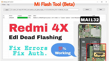 Flashing Xiaomi Redmi 4X Fastboot Rom Via Mi Flash Tool. EDL Mode Flashing. Dead Redmi 4X Flashing