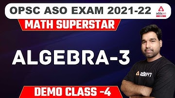 OPSC ASO | Math Demo Class 4 | Algebra