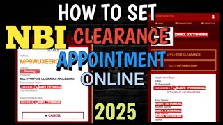 How To Set Nbi Clearance Appointment Online 2025  Paano Mag Set Ng Appointment Sa Nbi Online 2025