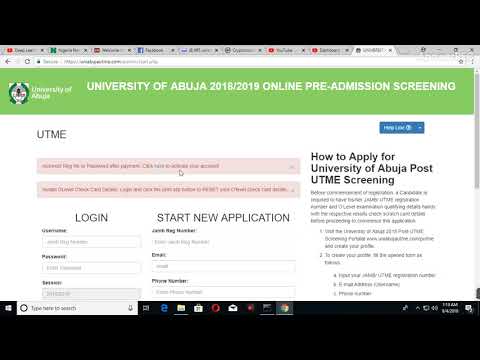 how to do post utme registration for uniabuja