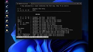 Linux less Command | Scroll & View Files in Git Bash (Windows 11)