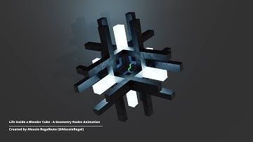My first Blender Animation using Geometry Nodes - Life inside a Blender Cube