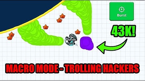 *MACRO MODE* TROLLING HACKERS!! Agar.io Mobile - FUNNY AFK TROLL - SKIN HACK REVENGE - Agar.io!