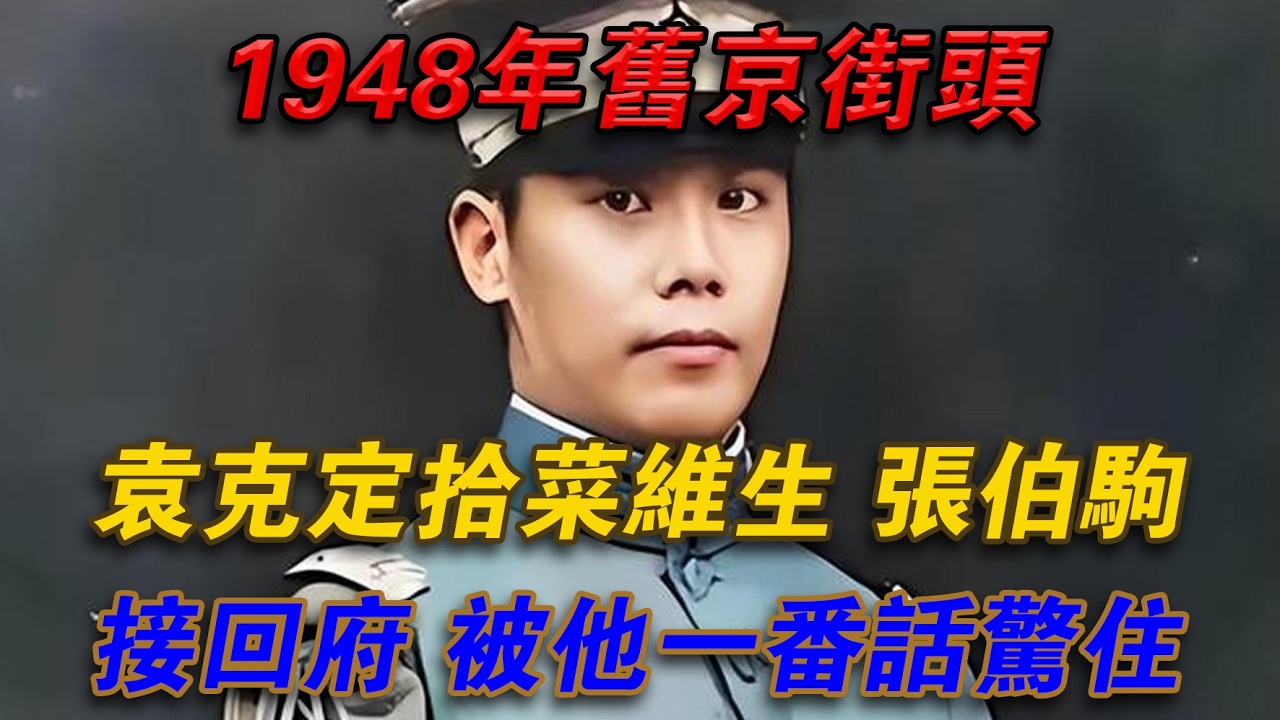 1948年舊京街頭，袁克定拾菜維生，張伯駒接回府，被他一番話驚住#光影文史