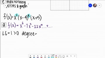 Graphing Quadratic, LCT, Turning Points, Degree, Multiplicity, Symmetry, x y int, EndBehavior, 3.2