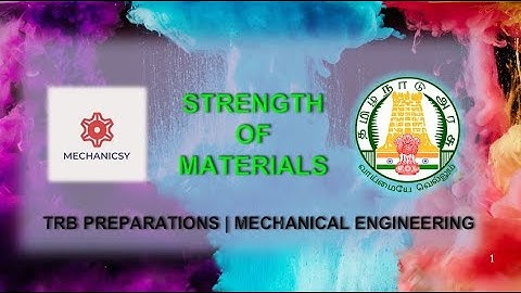 Strain energy | Strength of Materials | TRB exam Preparations | Mechanical Engg. | MECHANICSY