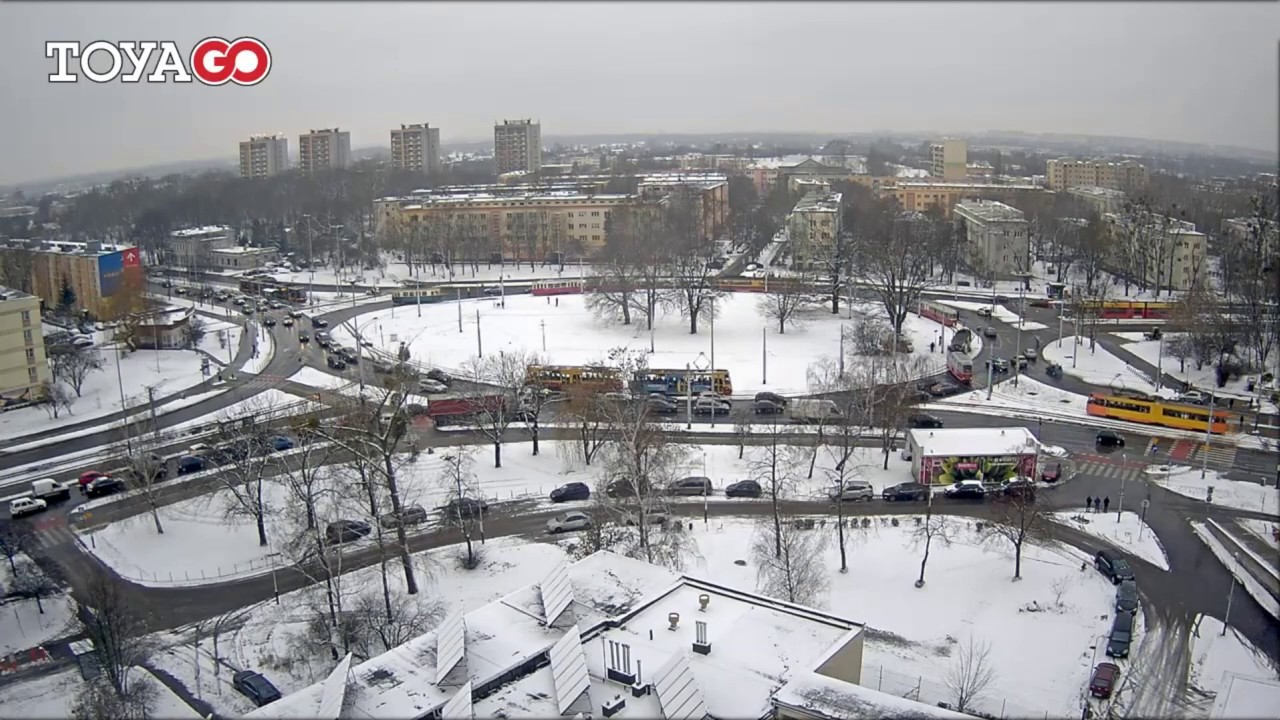 120-to lecie MPK w Łodzi. Przejazd historycznych tramwajów. Kamera Rondo Lotników Lwowskich