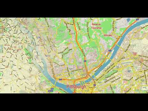 Pittsburgh Pennsylvania Vector Map 13B Editable PDF