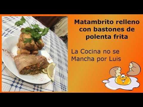 Matambrito de Cerdo con Bastones de Polenta Fritos - La Cocina no se Mancha por Luis ingredientes da cerveja