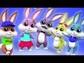 conejo dedo familia | canciones infantiles | dedo canción | Rabbit Finger Family