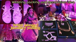 Wedding bridal lehnga/jewellery/makeup/saari packing ideas || groom sherwani packing ideas