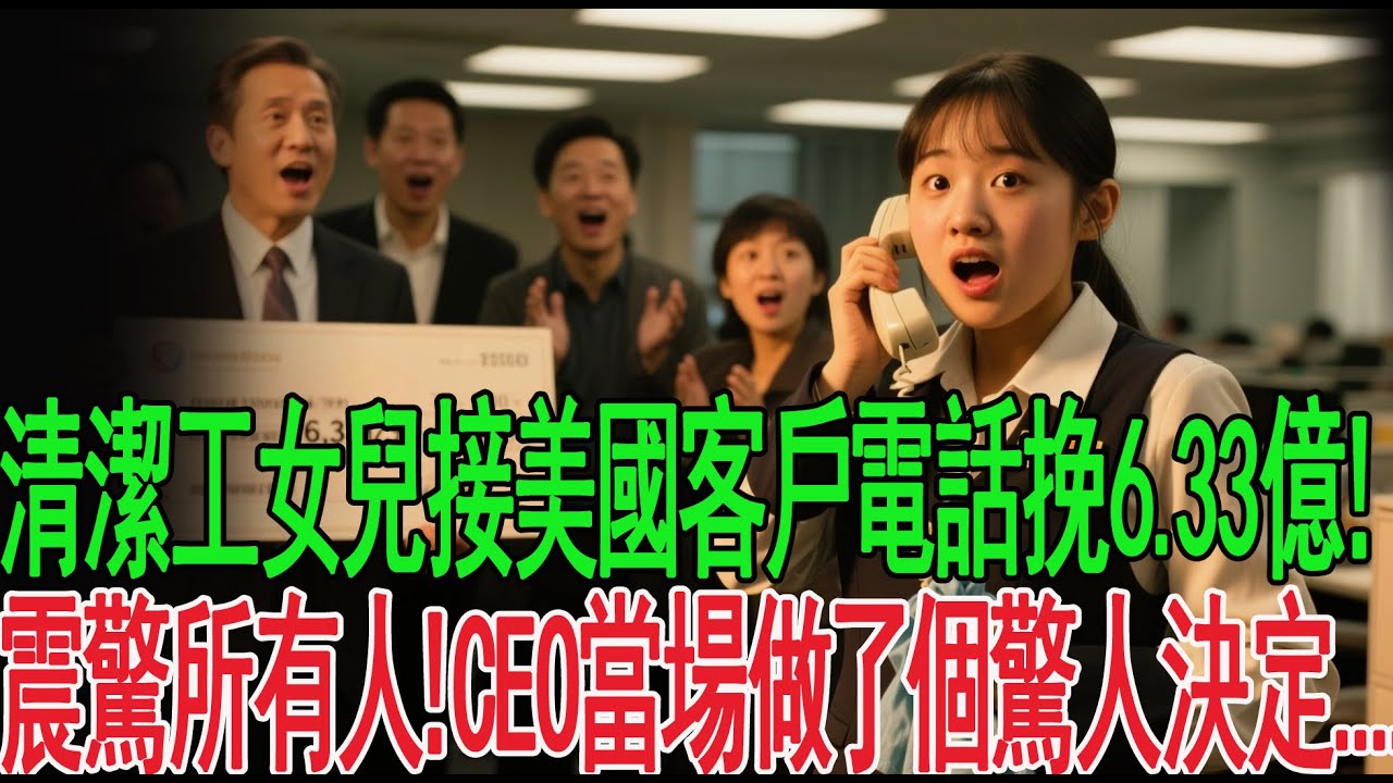 清潔工女兒接美國客戶電話挽6.33億，震驚所有人！CEO當場做了個驚人決定......