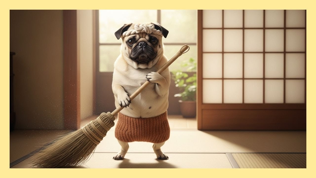 シングルファザーのパグ！家事が苦手🍳