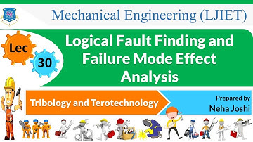 L 30 Logical Fault Finding , Failure Mode Effect Analysis| Tribology and Terotechnology | Mechanical