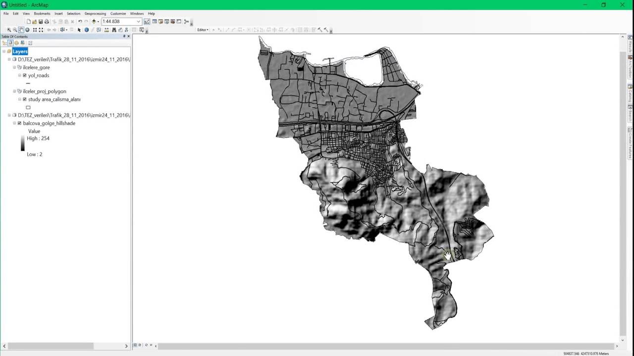 ArcGIS - ArcMAp Line Density - YouTube
