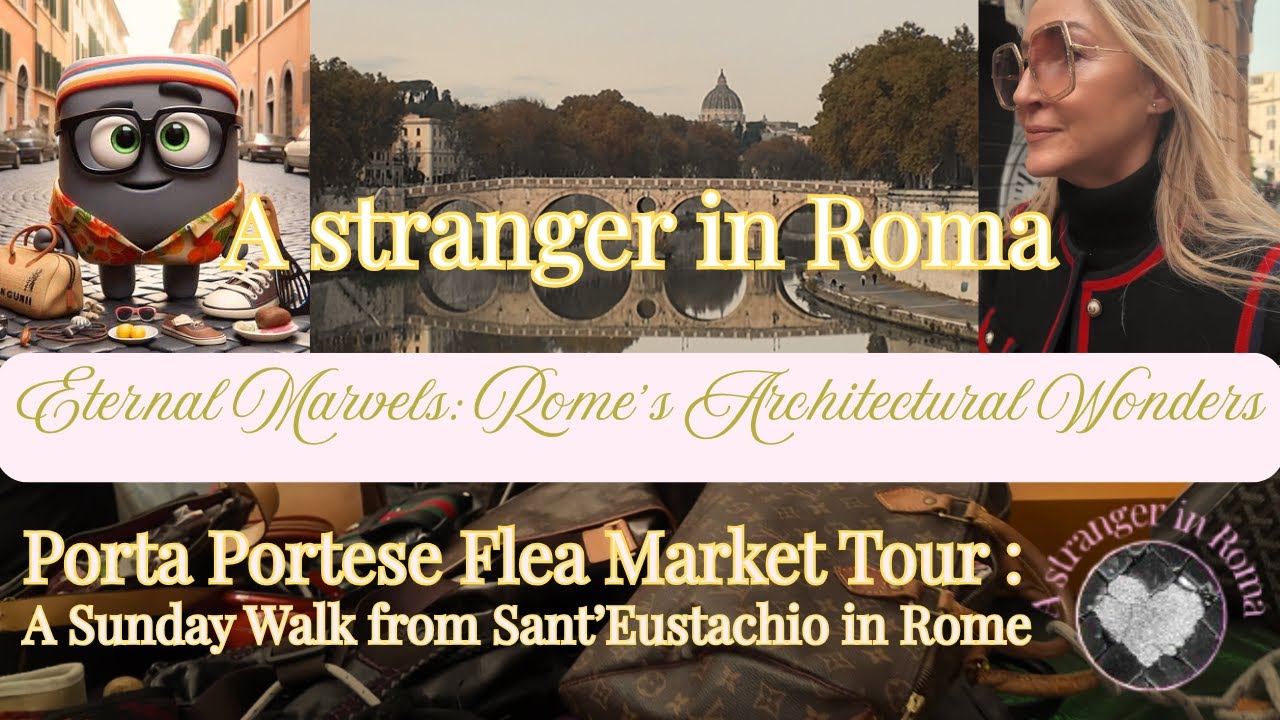 🛍️ Porta Portese Flea Market Tour 🛍️ A Sunday Walk from Sant’Eustachio in Rome