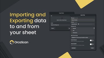 Importing and exporting data to and from your sheet with Orca Scan
