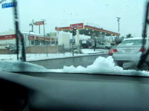 a rare snow in barstow ca youtube