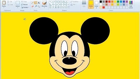 How to Draw Mickey Mouse in MS Paint