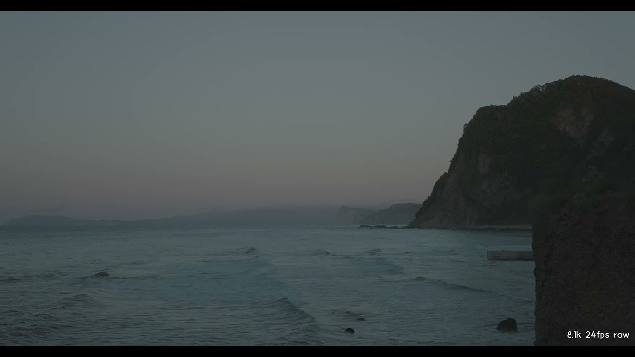積丹の夕暮れ時 - shot aerial