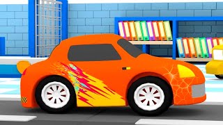 MEND ME!  How does Orange Car Work?  Cartoon Cars for Kids!