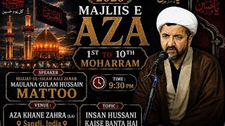 Ayyam e Aza | Shabe 2nd Mahe Moharram | Maulana Ghulam Hussain Matto | 1448 |Azakhana e Zahra Sangli