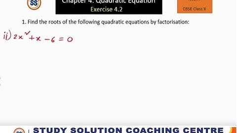 NCERT Exercise 4.2 Question 1ii) Class 10 Maths CBSE,Quadratic Equation Factorisation method